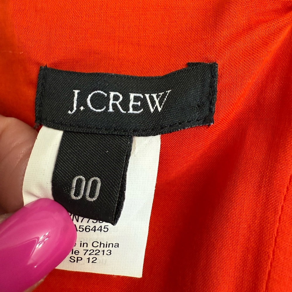 J.Crew Ella Dress In Medallion Paisley Size 00 Purple Orange Strapless Dress - Picture 13 of 16